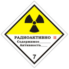 КЛАСС 7. Радиоактивные материалы. Категория II